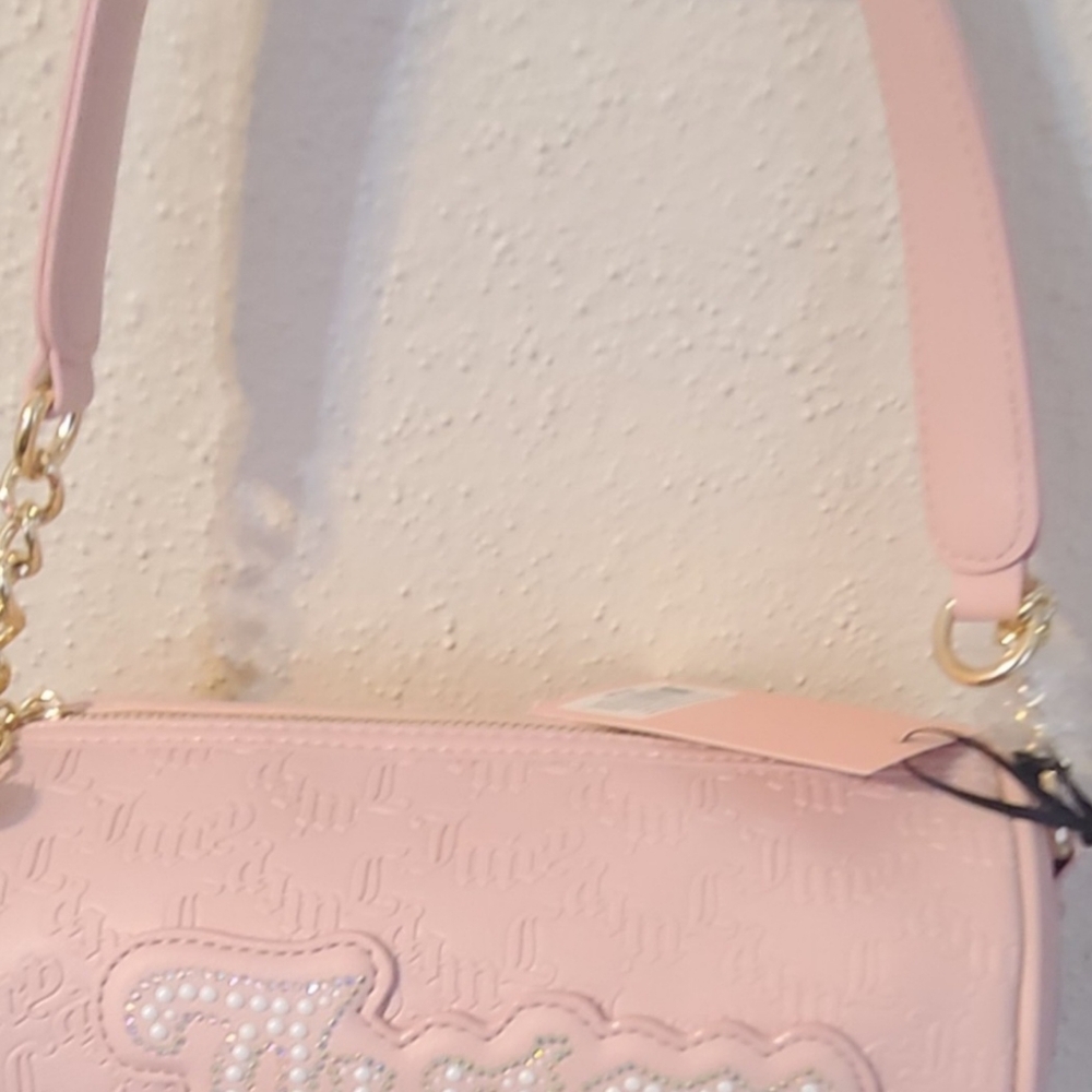 Juicy Couture string od pearl roll bag